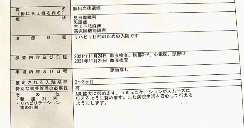 高次脳機能障害 診断書