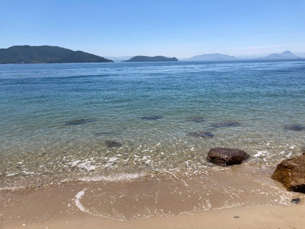 さぬき広島のプライベートビーチ